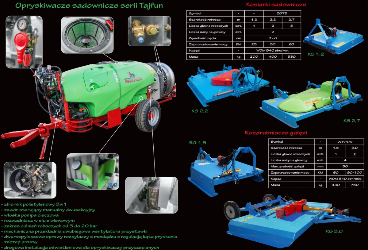 Опрыскиватель садовый, OSP 2000 SAD/OC Tajfun, Krukowiak