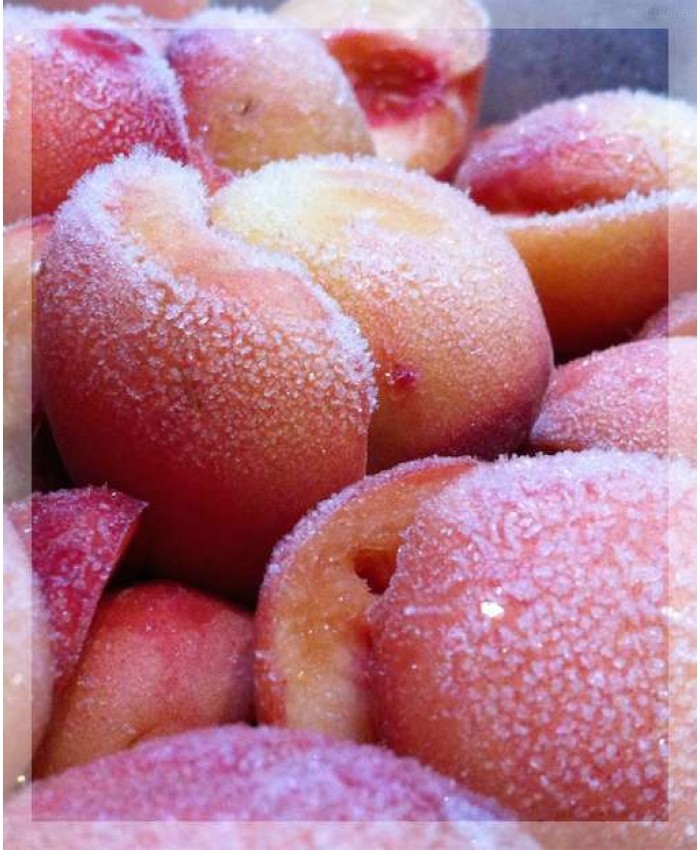 Фрукты, ягоды замороженные, Персики, дольки, свежезамороженный